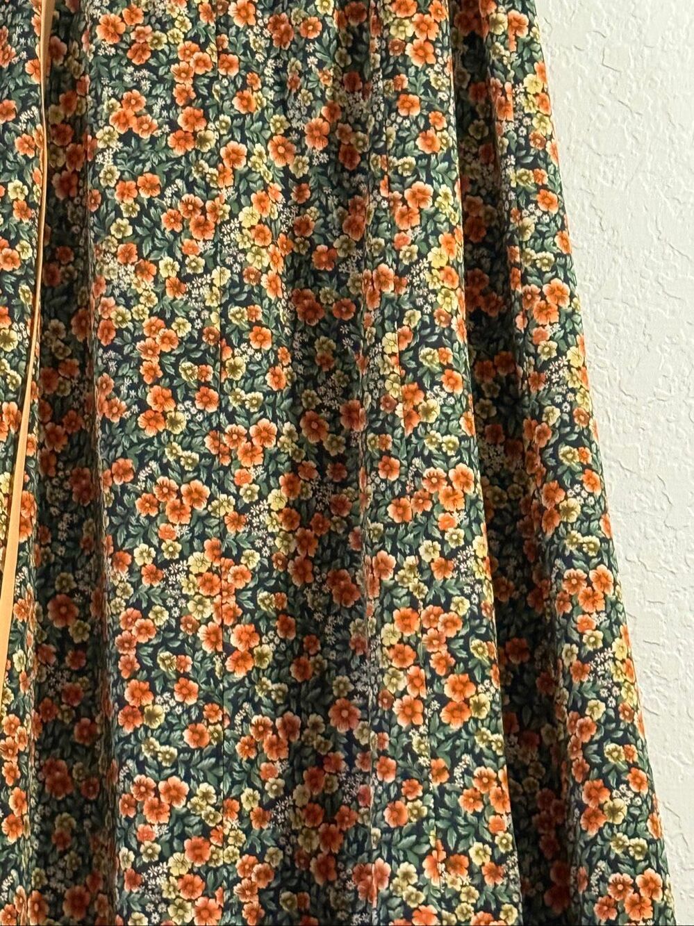 Vintage 70s Chessa Davis Skirt Women Made in USA floral L Prairie Maxi Peasant - Picture 4 of 5